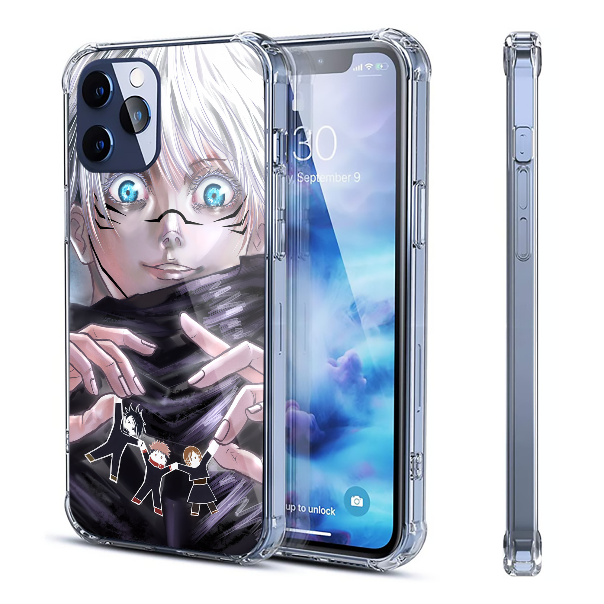 （画像用） 呪術廻戦 Jujutsu Kaisen 【iPhone 12シリーズ対応】透明スマホケース（クリアソフトケース）